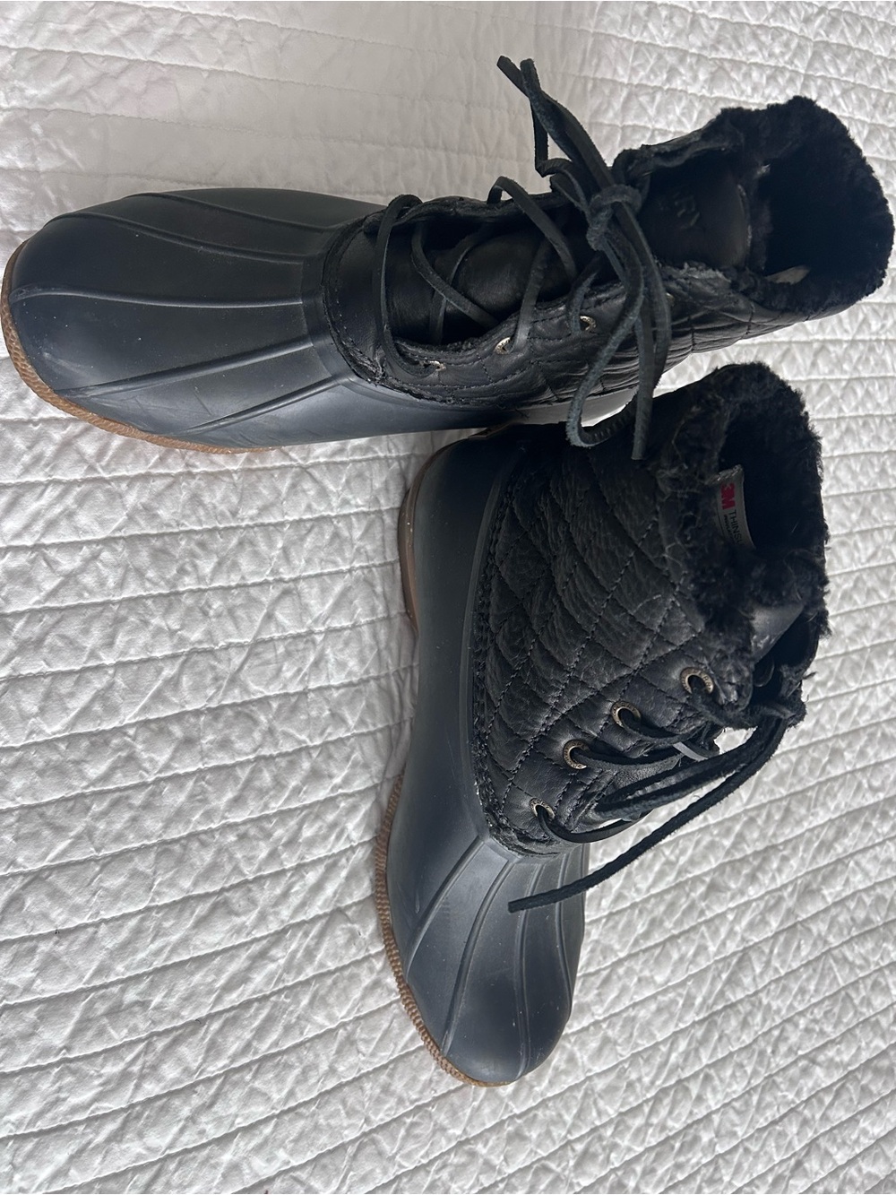 Women’s Sperry Black Insulated Lace-Up Rain & Snow Boots